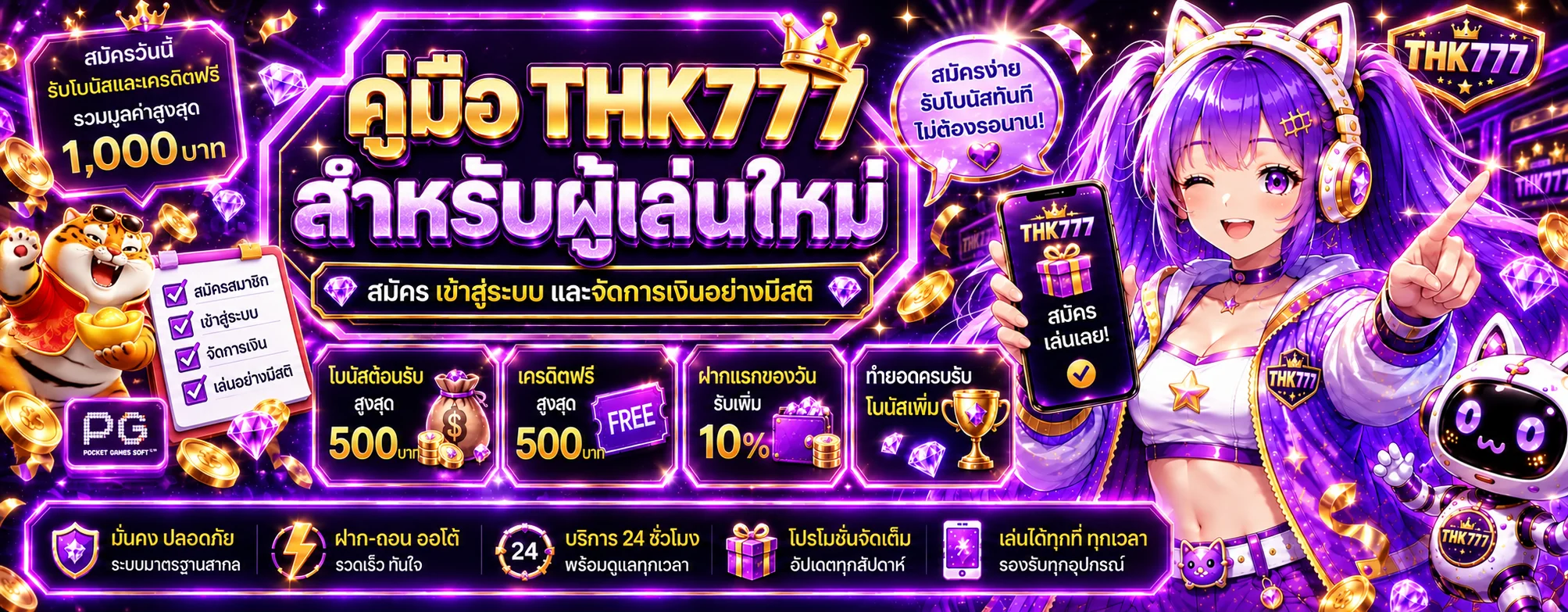 THK777 คู่มือผู้เล่นใหม่ สมัคร ทางเข้า และฝากถอน